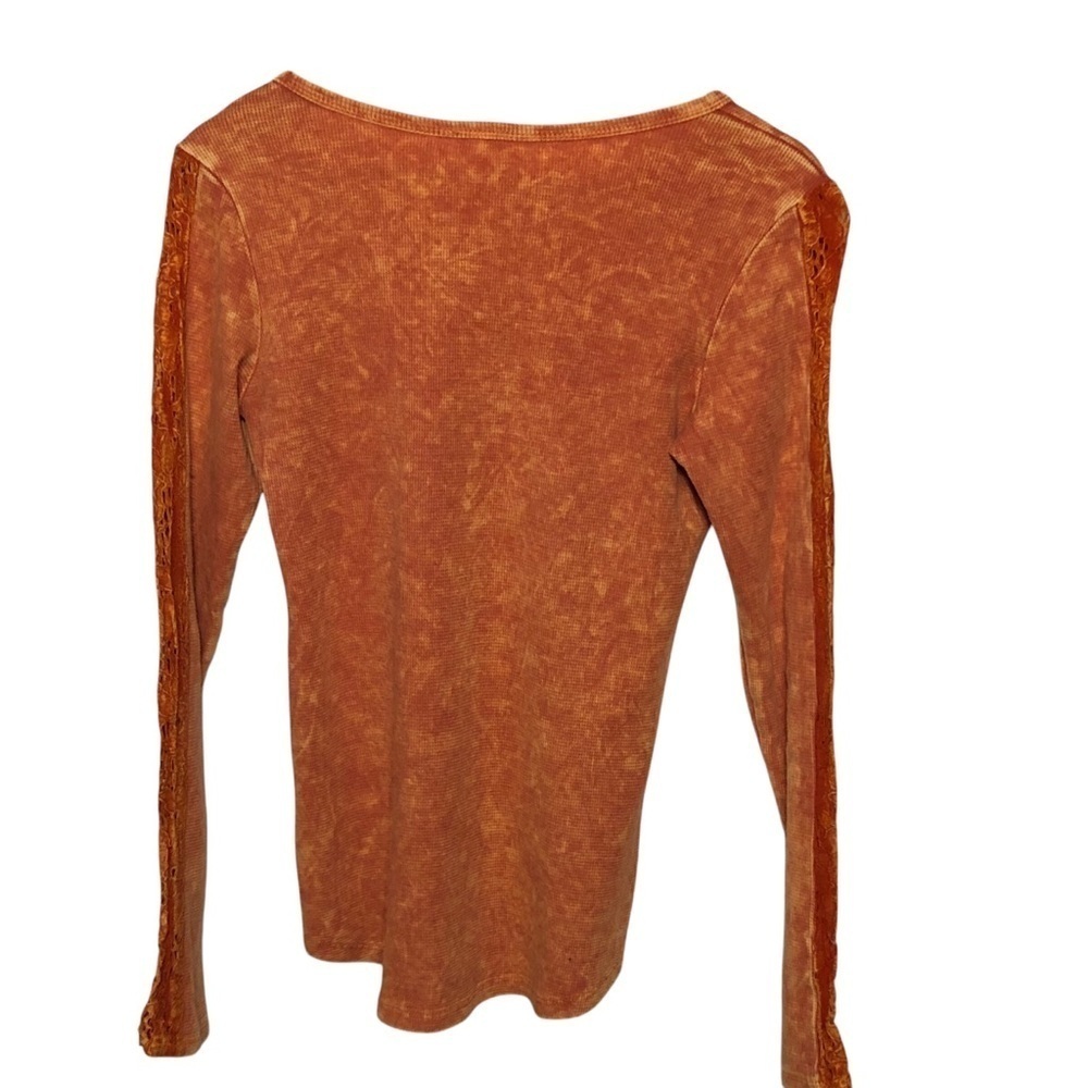 Y2K 90's Vtg Buckle USA Sz M Thermal Top Bling Western Boho Rock Grunge Rodeo - Picture 5 of 11